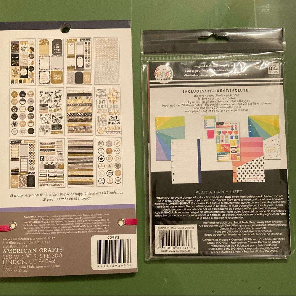 SOLD The Happy Planner Motivational Sticker Book - Gold and Pink Accents - Picture 2 of 9
